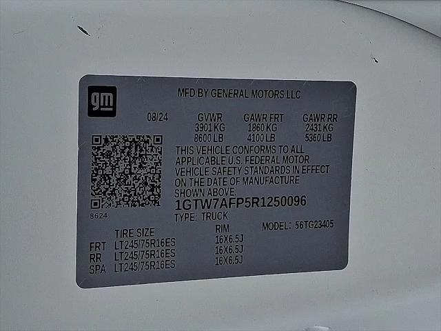 2024 GMC Savana Cargo RWD 2500 Regular Wheelbase Work Van