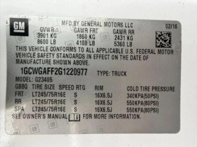 2016 Chevrolet Express Work Van