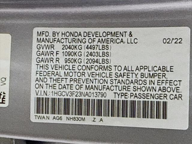 2022 Honda Accord Hybrid Sport
