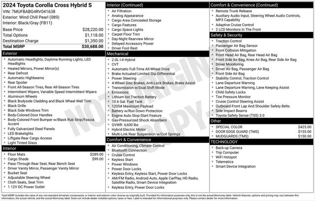 2024 Toyota Corolla Cross Hybrid S