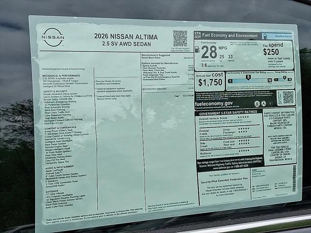2026 Nissan Altima SV AWD