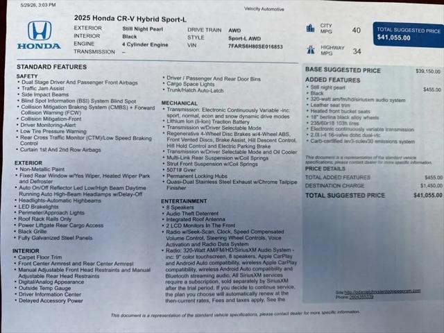 2025 Honda CR-V Hybrid Sport-L