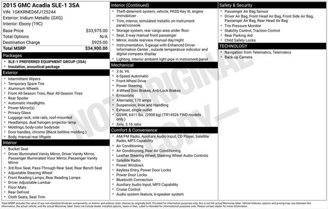2015 GMC Acadia SLE-1