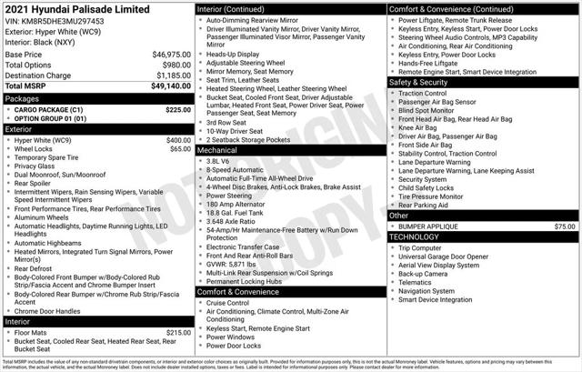 2021 Hyundai Palisade Limited 2021 Hyundai Palisade Limited