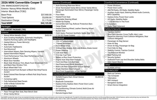 2026 MINI Cooper Convertible Cooper S