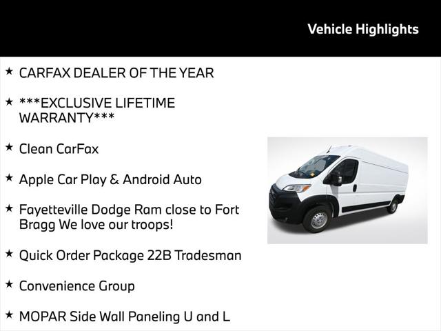 2026 Ram ProMaster 2500 Cargo Van Tradesman High Roof 159" WB w/Pass Seat