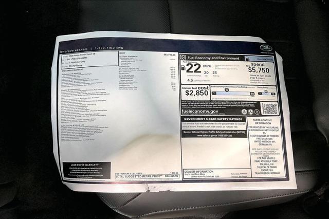2026 Land Rover Range Rover Sport P360 SE