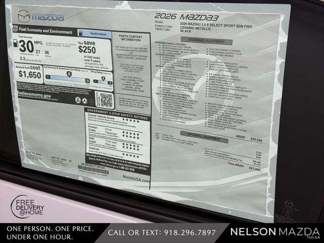 2026 Mazda Mazda3 2.5 S Select Sport