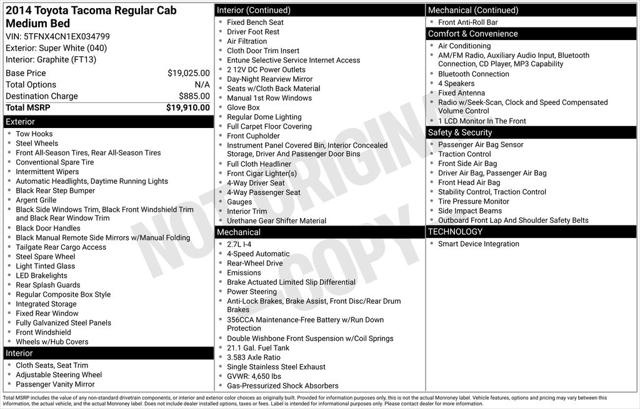 2014 Toyota Tacoma Base