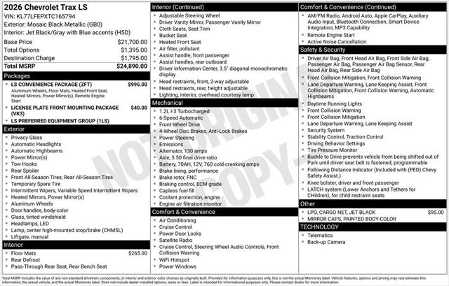 2026 Chevrolet Trax FWD LS