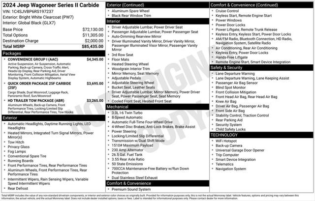 2024 Jeep Wagoneer Series II Carbide 4x4