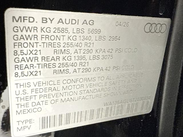 2026 Audi SQ5 Presige TFSI quattro S tronic