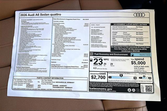2026 Audi A6 3.0
