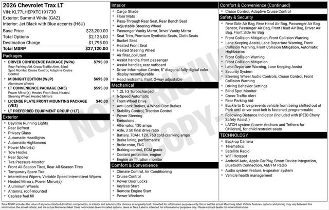 2026 Chevrolet Trax FWD LT