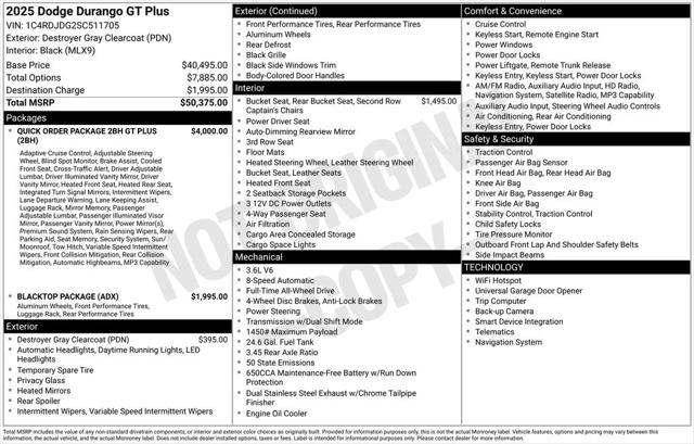 2025 Dodge Durango GT Plus AWD 2025 Dodge Durango GT Plus AWD
