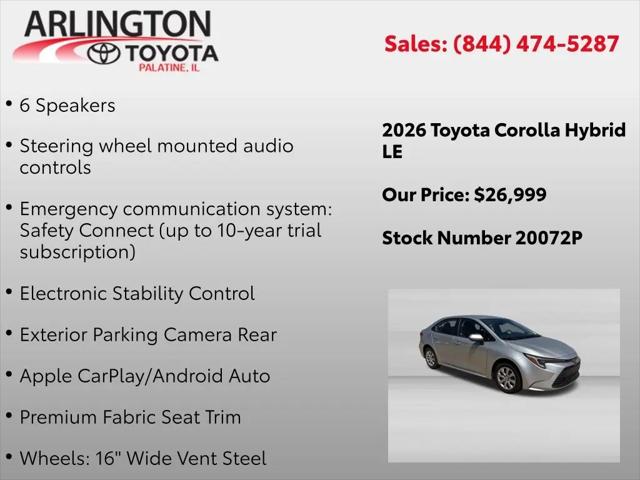 2026 Toyota Corolla Hybrid Hybrid LE