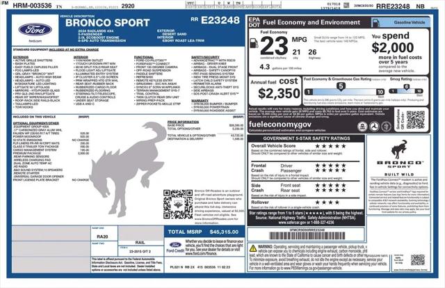 2024 Ford Bronco Sport Badlands