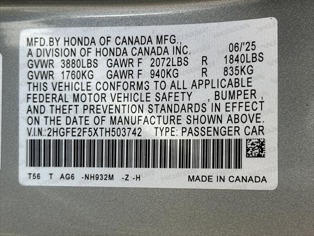2026 Honda Civic Sport