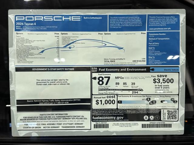 2026 Porsche Taycan 4