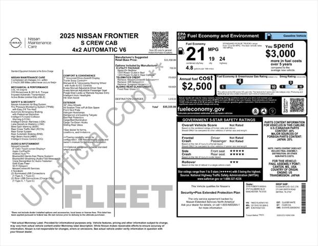 2025 Nissan Frontier Crew Cab S 4x2