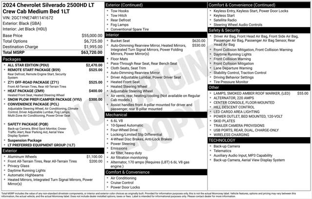 2024 Chevrolet Silverado 2500HD 4WD Crew Cab Standard Bed LT