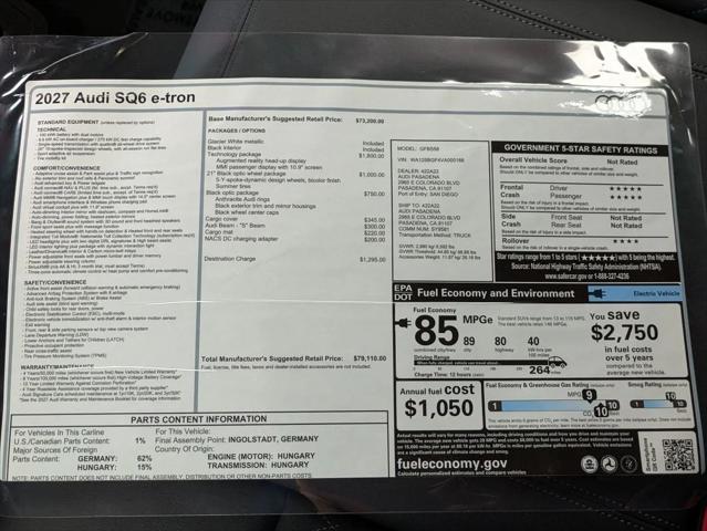 2027 Audi SQ6 e-tron Premium Plus quattro