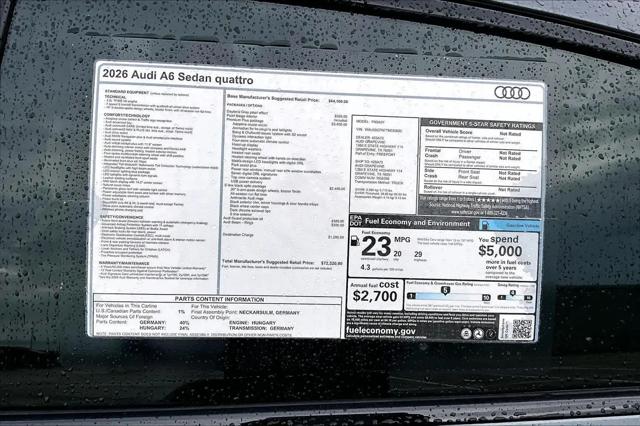 2026 Audi A6 Premium Plus quattro S tronic