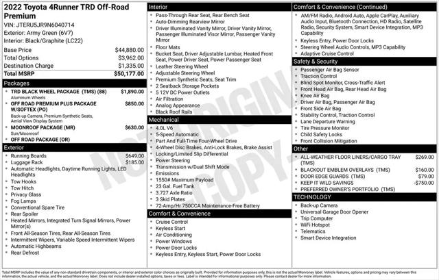 2022 Toyota 4Runner TRD Off Road Premium