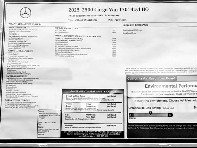 2025 Mercedes-Benz Sprinter 2500 High Roof 4-Cyl Diesel HO