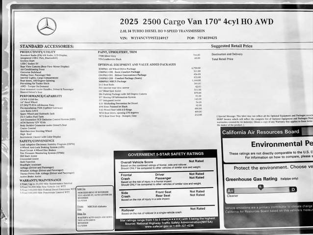 2025 Mercedes-Benz Sprinter 2500 High Roof 4-Cyl Diesel HO