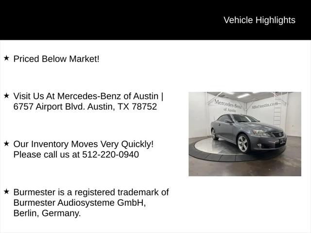 2012 Lexus IS 350C IS 350C