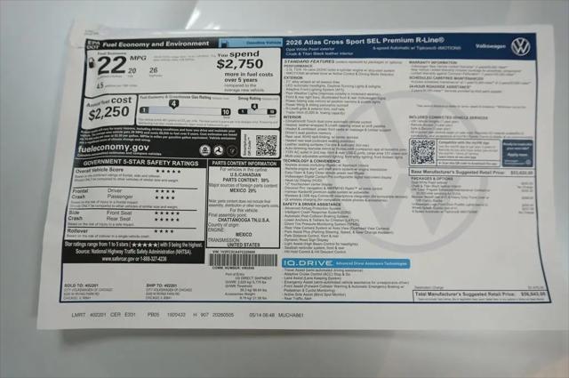 2026 Volkswagen Atlas Cross Sport SEL Premium R-Line