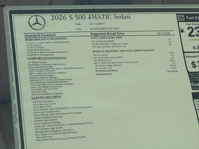 2026 Mercedes-Benz 500 4MATIC