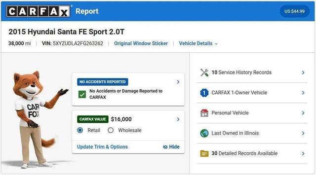 2015 Hyundai Santa Fe Sport 2.0L Turbo