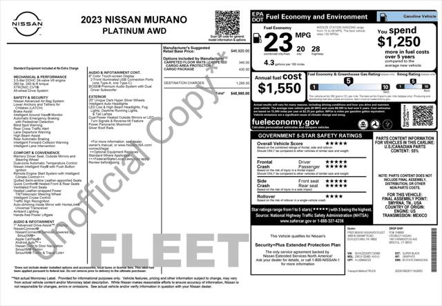 2023 Nissan Murano Platinum Intelligent AWD