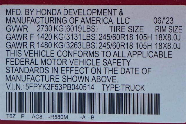 2023 Honda Ridgeline RTL