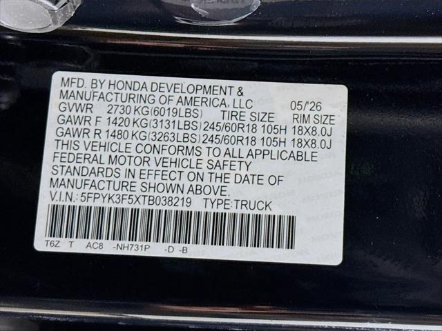 2026 Honda Ridgeline RTL
