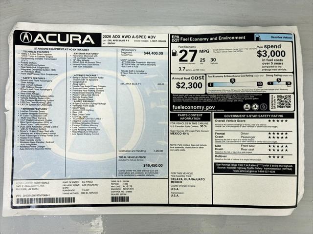 2026 Acura ADX A-Spec with Advance