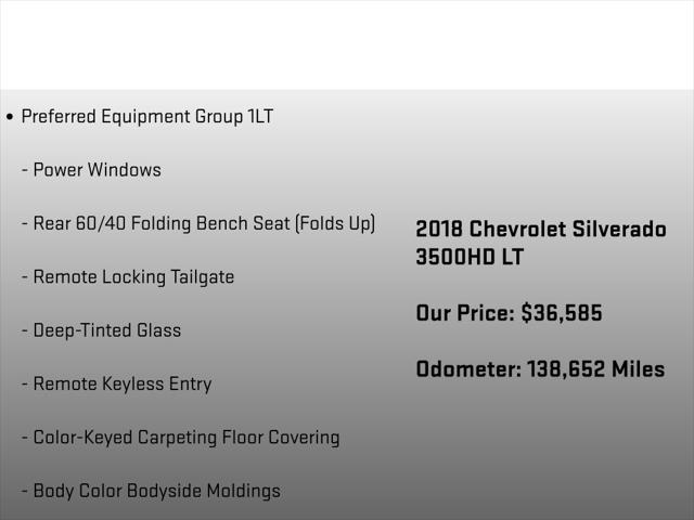 2018 Chevrolet Silverado 3500HD LT