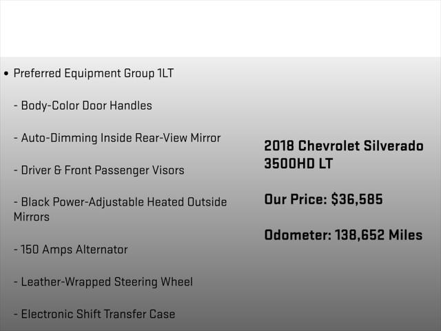 2018 Chevrolet Silverado 3500HD LT