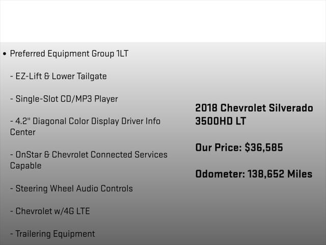 2018 Chevrolet Silverado 3500HD LT