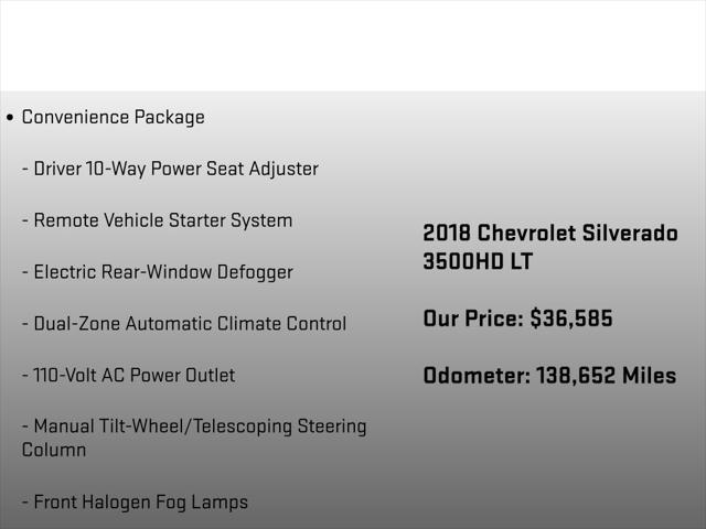 2018 Chevrolet Silverado 3500HD LT
