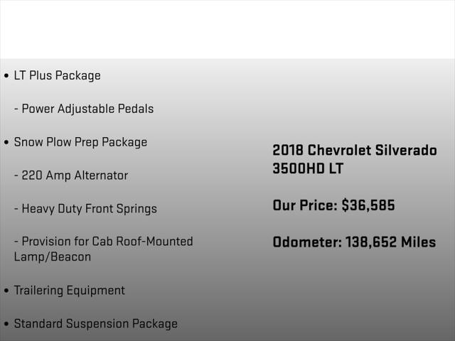 2018 Chevrolet Silverado 3500HD LT