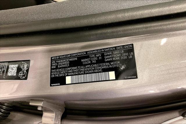 2026 Volvo XC60 Plug-In Hybrid Plus, T8 AWD Electric/Gasoline, Dark