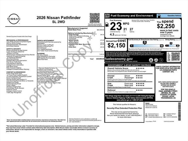 2026 Nissan Pathfinder SL