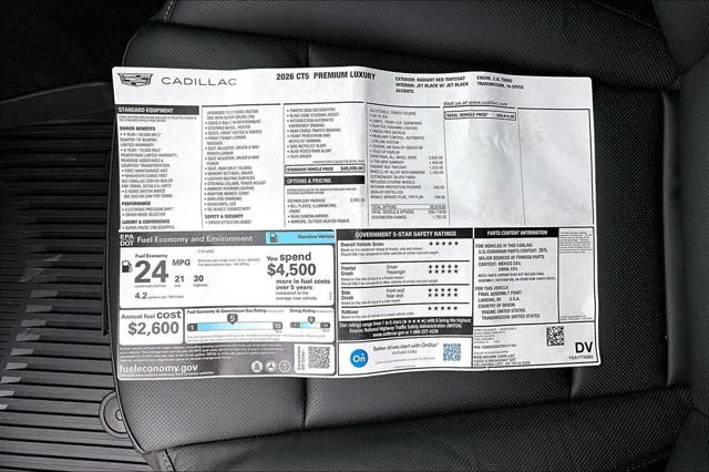 2026 Cadillac CT5 Premium Luxury RWD