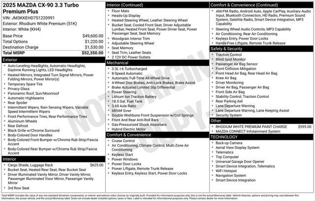 2025 Mazda X-90 3.3 Turbo Premium Plus Package