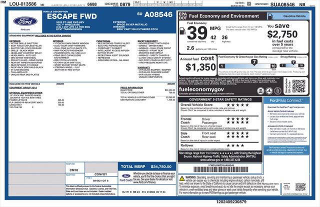 Used 2025 Ford Escape ST-Line For Sale in Muscle Shoals, AL