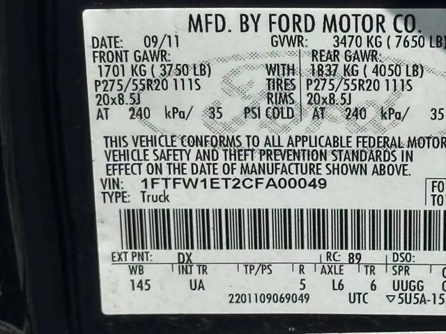 2012 Ford F-150 XLT SuperCrew 5.5-ft. Bed 4WD