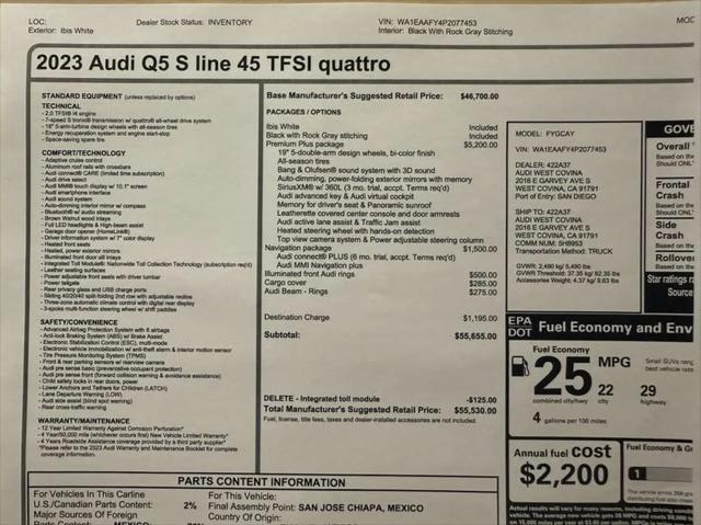 2023 Audi Q5 Premium Plus 45 TFSI S line quattro